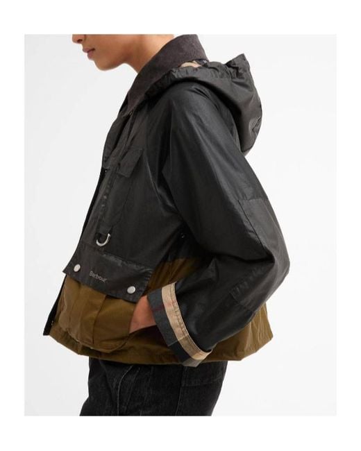 Barbour Black Liza Waxed Jacket