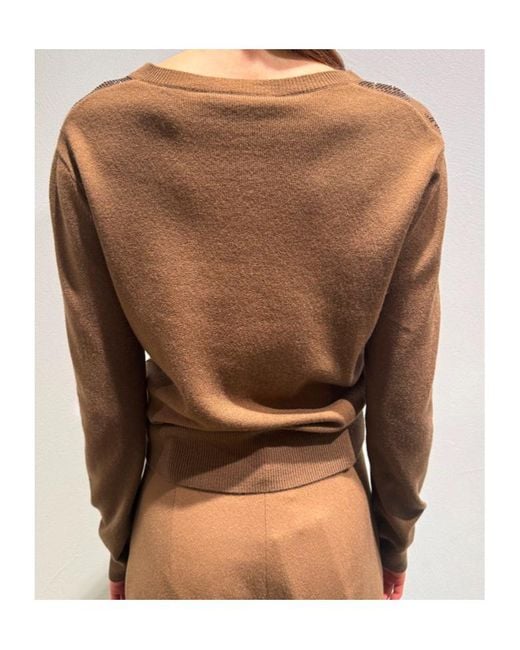 Max Mara Brown Long-Sleeved Sweater
