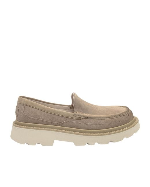Ugg Gray Ascot Lug-Sole Loafers for men