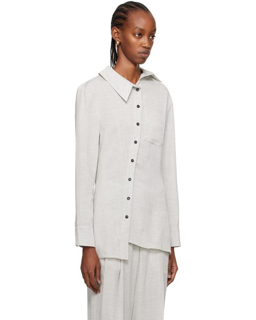 Jacquemus White La Chemise Pablo Asymmetric Shirt