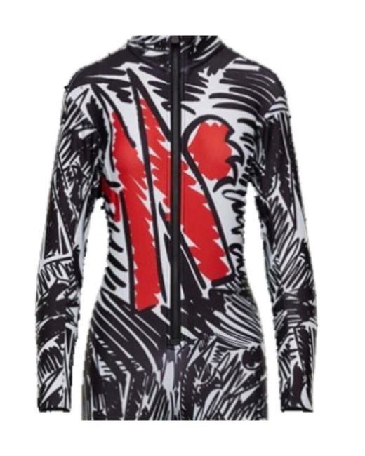 Moncler Red Printed Jumpsuit