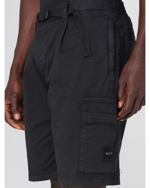 Boss Black Sariel Belted Cargo Shorts for men