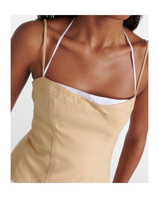Jonathan Simkhai White Suspender Dress