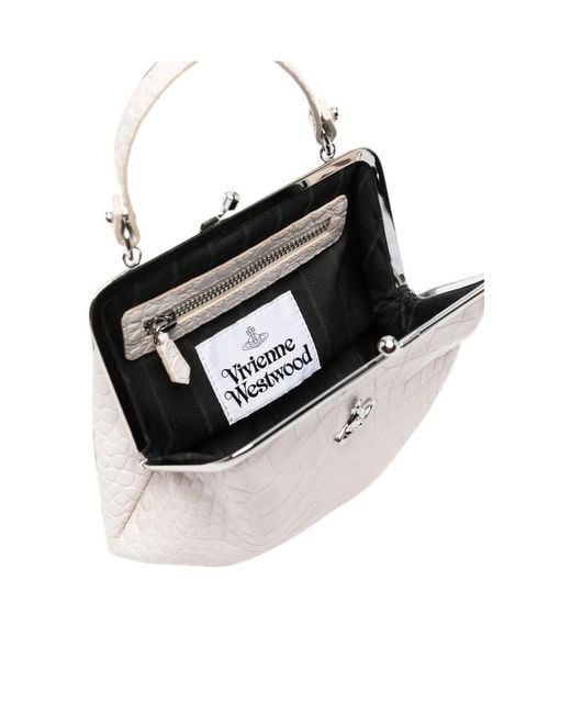 Vivienne Westwood White Granny Frame Embossed Purse
