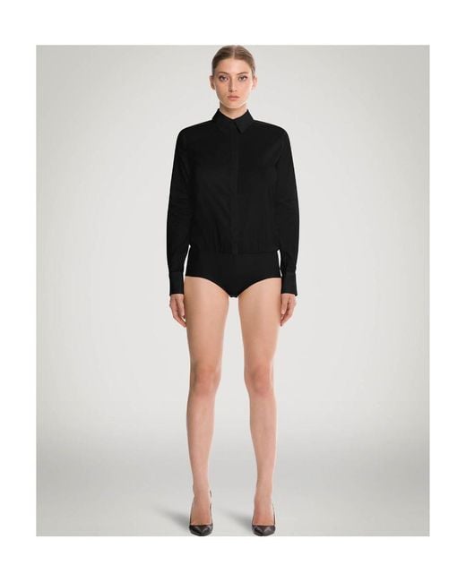 Wolford Black London Shirt-Style Body