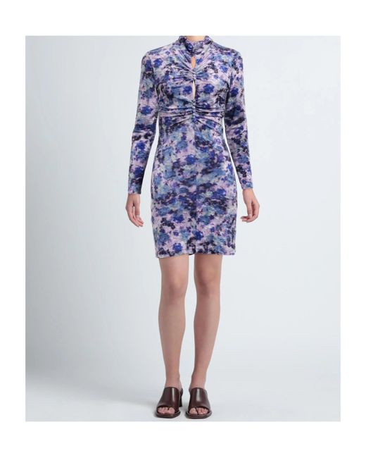 Isabel Marant Blue Floral Pattern Dress