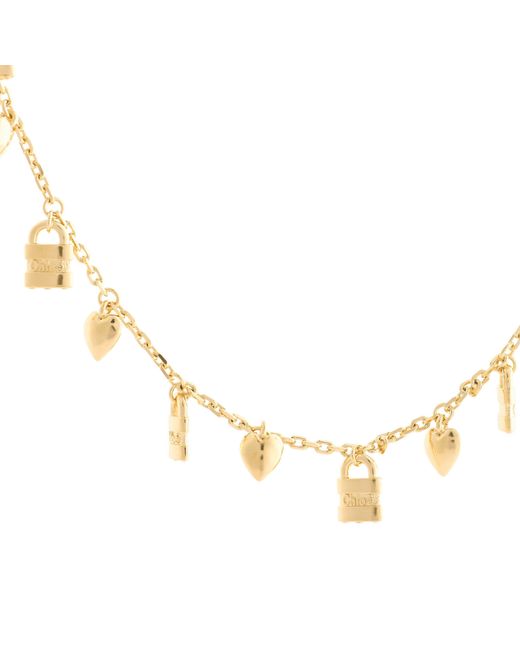 Chloé White Minimalist Pendant Necklace