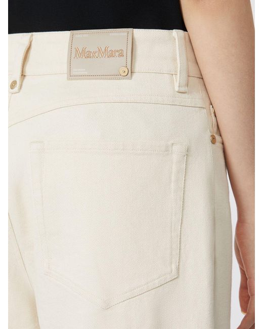 Max Mara White 'S Straight Leg Trousers
