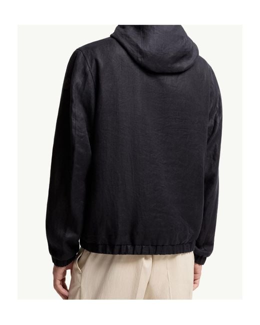 Moncler Blue Duguay Reversible Hooded Windbreaker for men