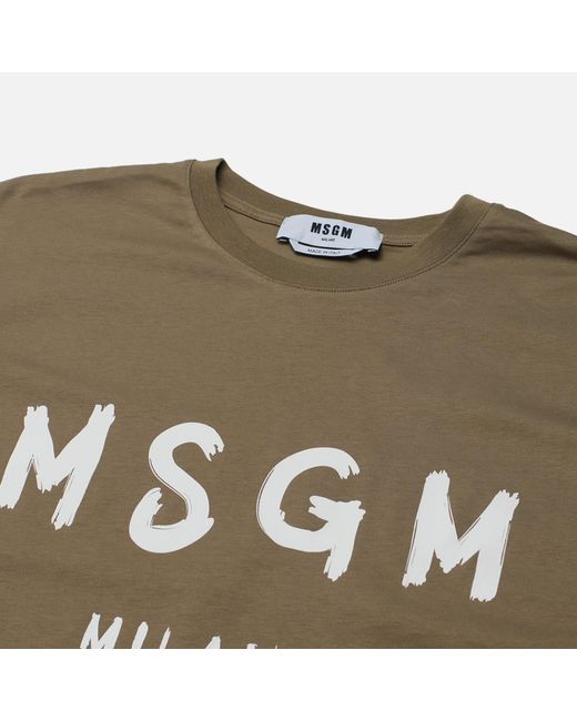MSGM Natural Long-Sleeved T-Shirt for men
