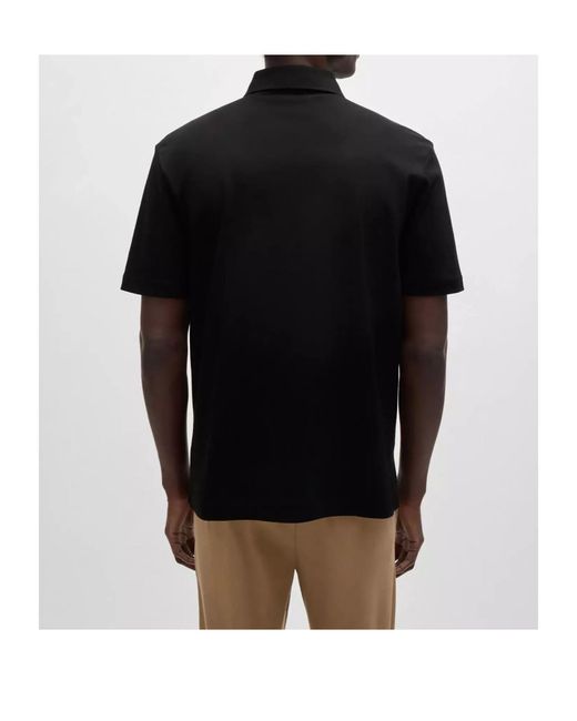 Boss Black Boss Double-Monogram Patch Polo Shirt for men