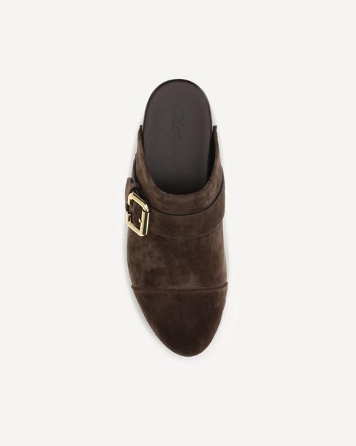 Chloé Brown Jeannette Clog Mules
