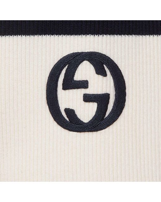 Gucci White Interlocking G Buttoned Cardigan