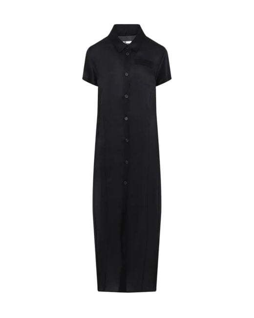 Khaite Black Effy Silk And Cotton Long Dress