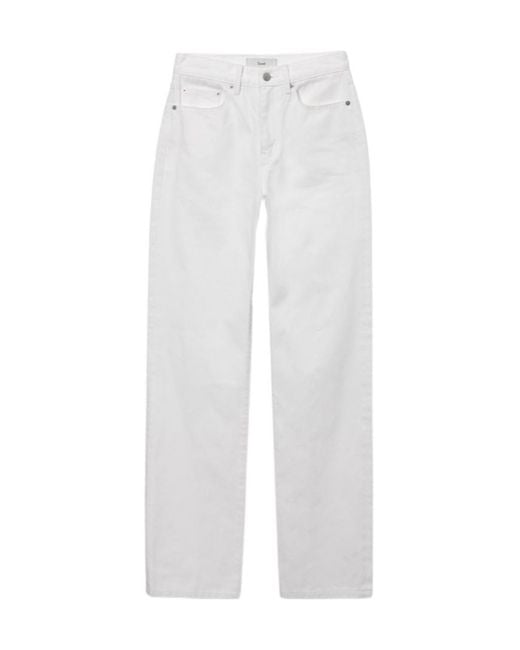 DUNST White Straight-Leg Jeans