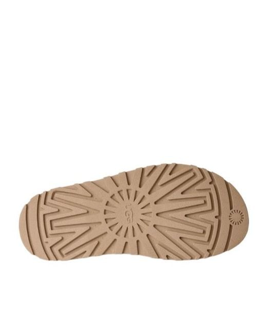 Ugg Brown Goldenglow Embossed Platform Sandals