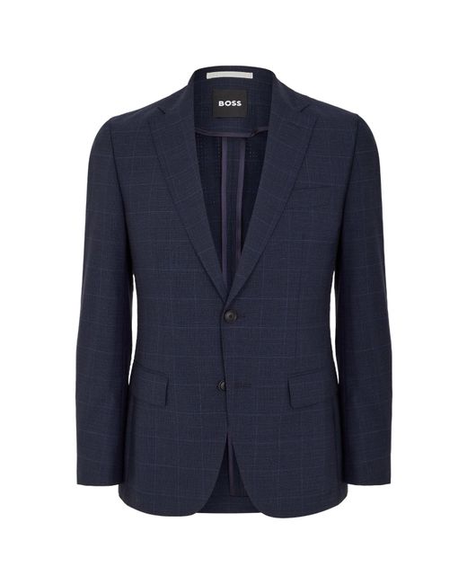 Boss Blue Check 2-Piece Suit for men