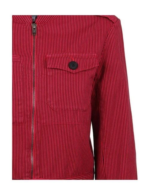 KENZO Red Cropped Denim Jacket