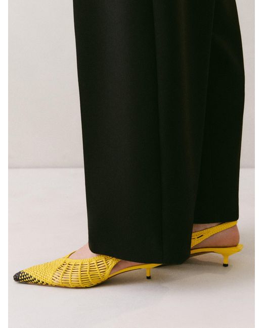 Jacquemus Yellow Les Cubisto Banane Pointed-Toe Pumps