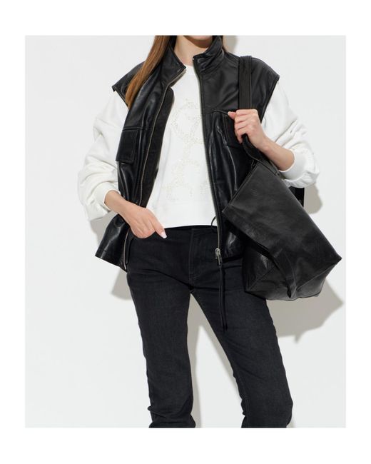 AllSaints Black High-Necked Vest
