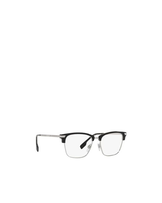Burberry White Eyewear Pearce Square Frame Glasses for men