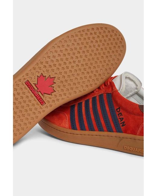 DSquared² Red Boxer Low-Top Sneakers for men
