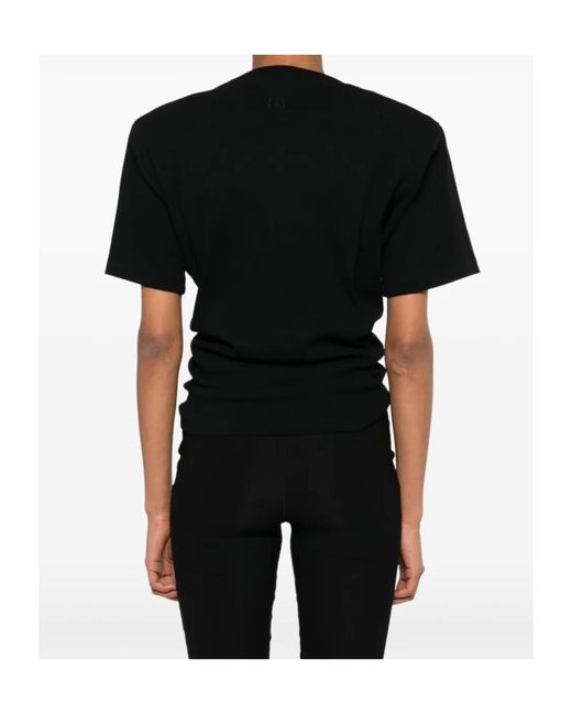 Magda Butrym Black Cropped T-Shirt