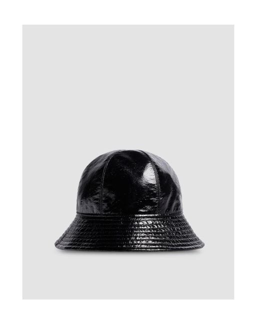 Moncler Black Logo Patch Bucket Hat