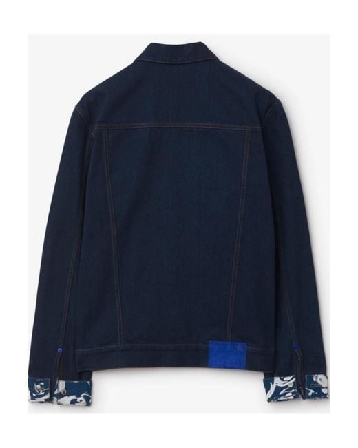 Burberry Blue Cotton Jacket For for men