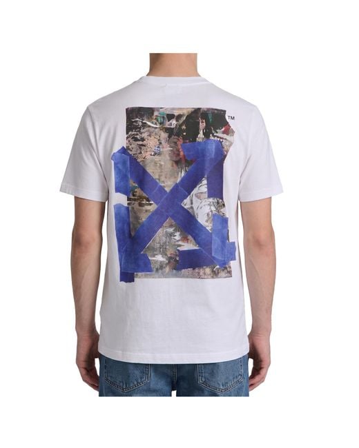 Off-White c/o Virgil Abloh Blue Short-Sleeved T-Shirt for men