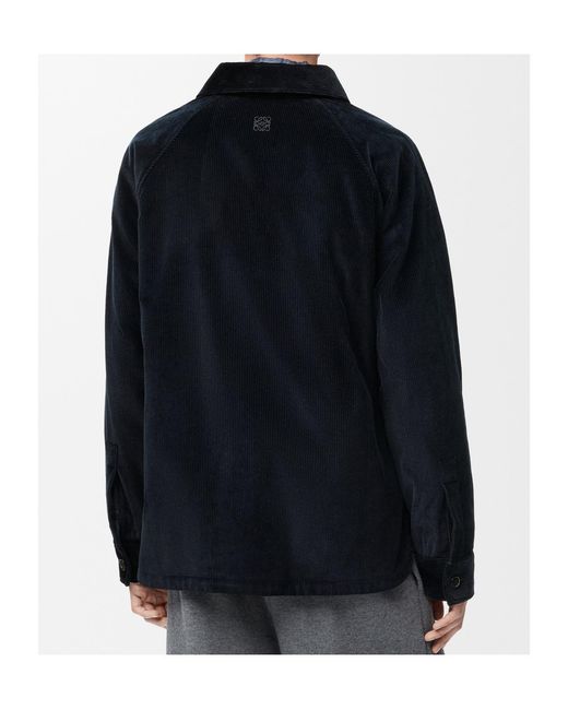 Loewe Blue Cable Knit Corduroy Jacket for men