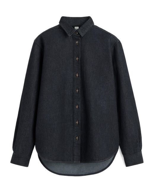 Totême Blue Long-Sleeved Denim Shirt