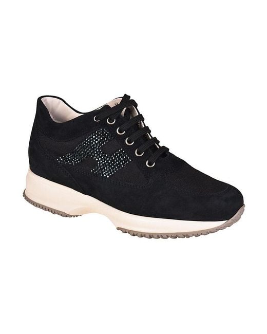 Hogan Black Heritage Interactive Lace-Up Sneakers
