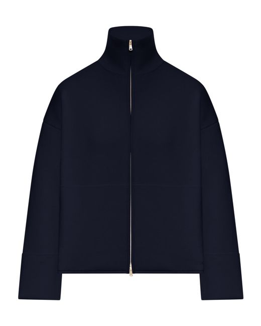 Max Mara Blue Formato High-Neck Cardigan