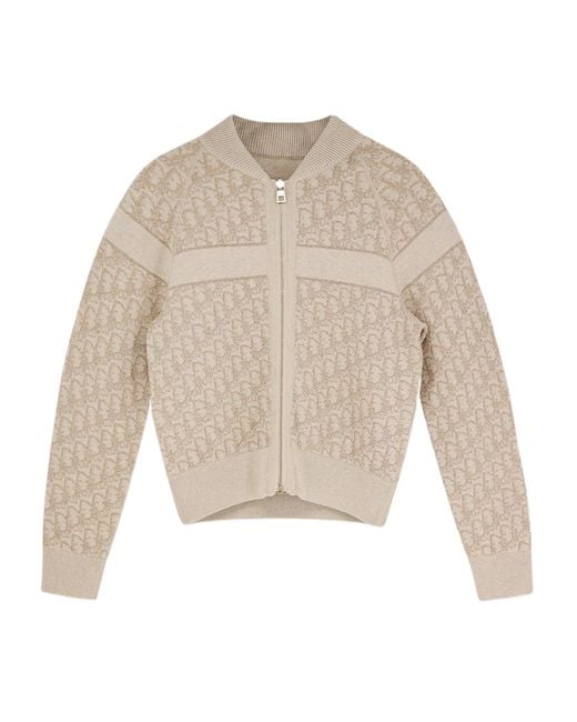 Dior White Double-Sided Zipper Cardigan