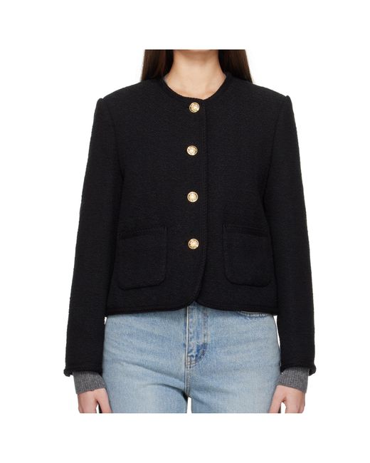 DUNST Black Boucle Tweed Blazer