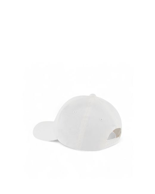 ARMANI EXCHANGE White Logo-Embroidered Baseball Cap for men