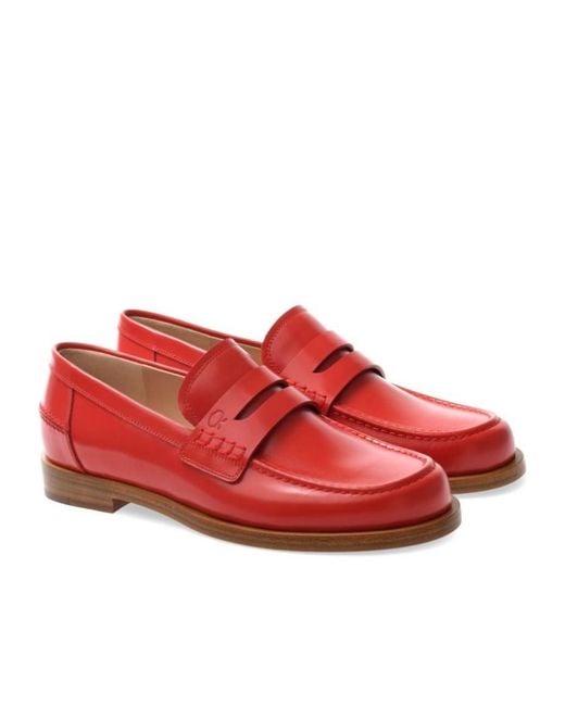 Gianvito Rossi Red Michael Loafers