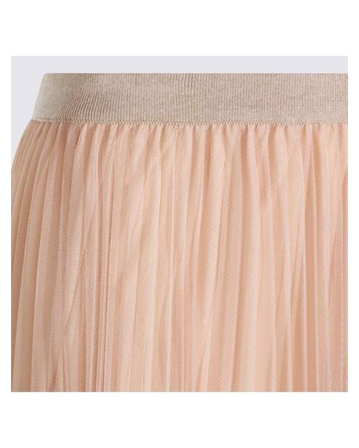 Fabiana Filippi Pink Pleated Tulle Skirt