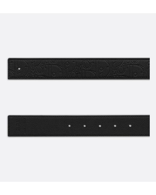 Dior White Reversible Belt Strap for men