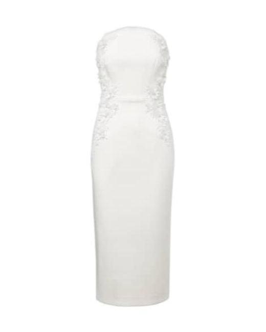 Rebecca Vallance White Xanthe Embellished Midi Dress