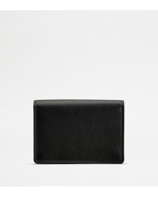 Tod's Black Bar Snap Buttoned Wallet