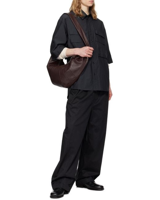 Lemaire Blue Button-Detailed Collared Shirt for men