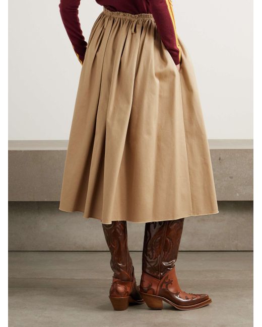 Gabriela Hearst Natural Pleated Skirt