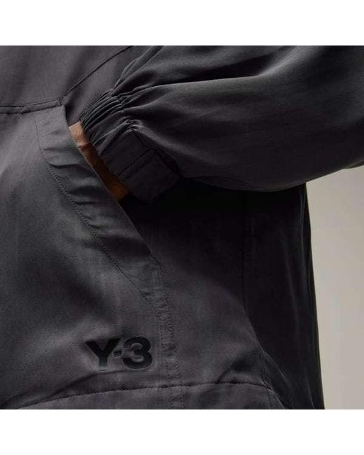 Y-3 Black 3-Striped Hooed Jacket for men