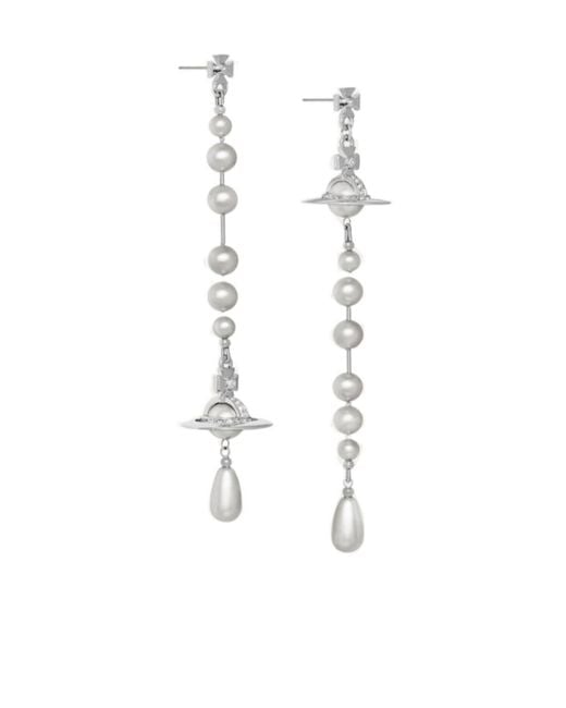 Vivienne Westwood White Broken Pearl Earrings