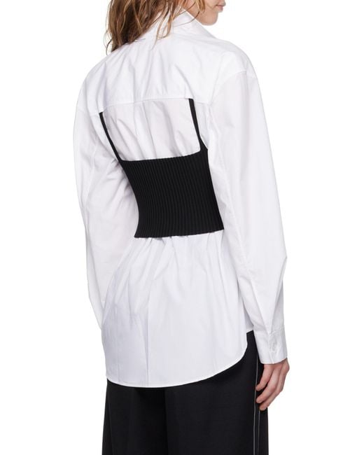 Alexander Wang White Twin Set Shirt Top