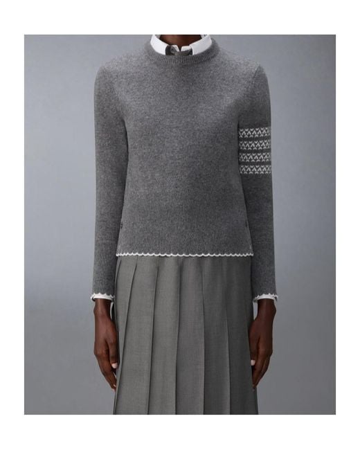 Thom Browne Gray Holiday Hector Sweater