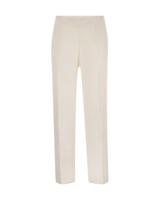 Max Mara White Arno Straight-Leg Pants