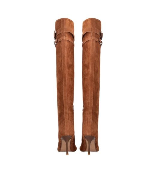 Pinko Brown Suede Boots